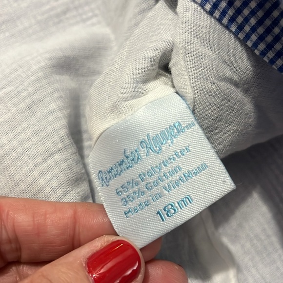 Reindeer Smocked Two Piece Set Size 18 Month - Picture 5 of 9